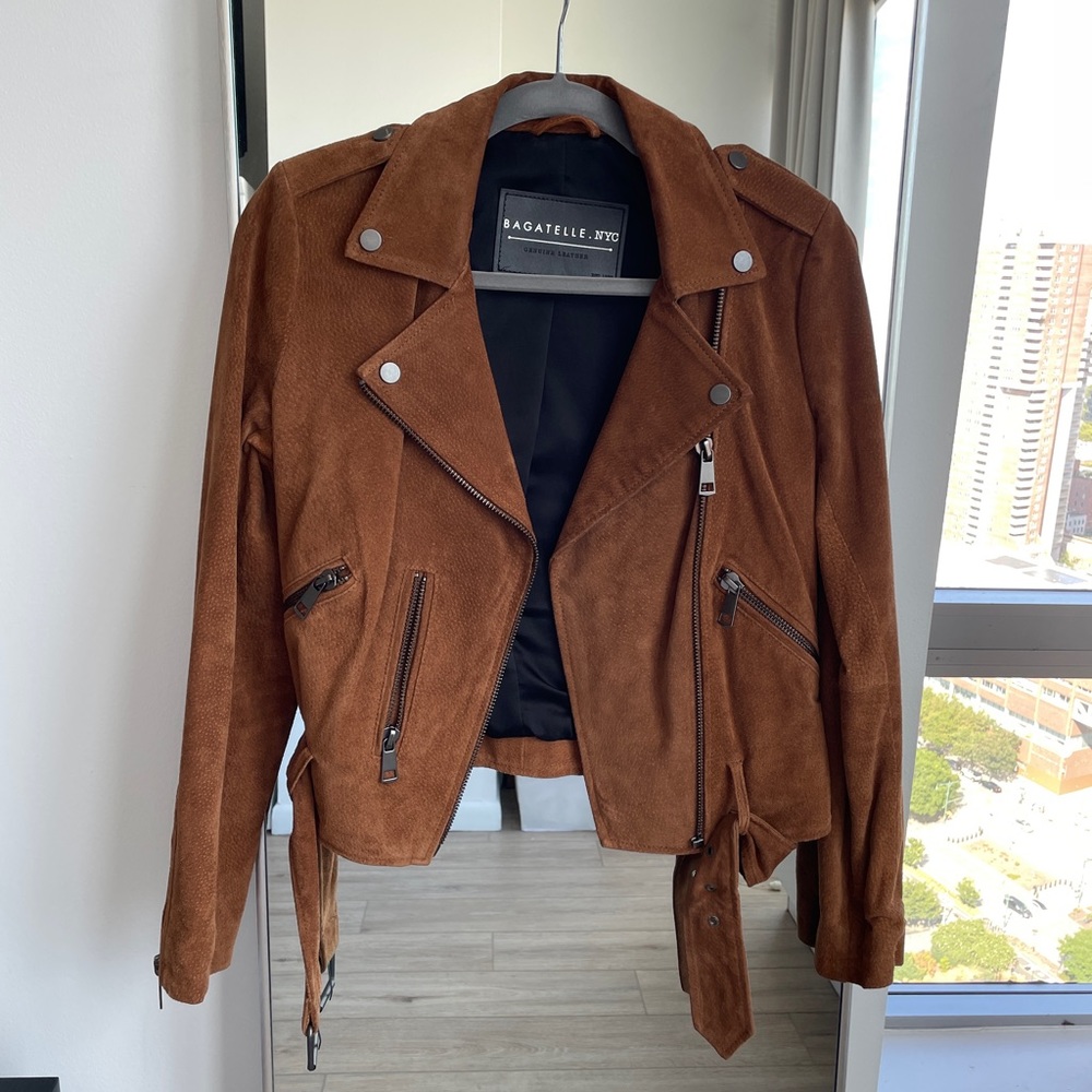 Brown Suede Leather Jacket